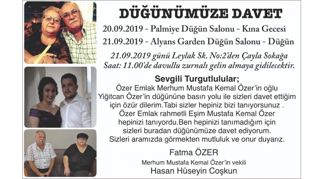 DÜĞÜNE DAVET
