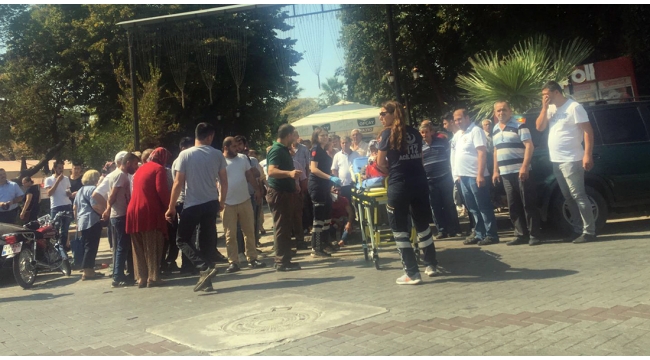 Ters yönden çıkan otomobil ile motosiklet çarpıştı: 2 yaralı
