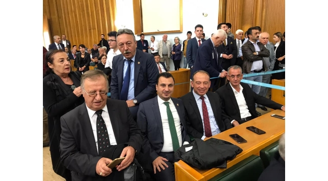 Milletvekili Başevirgen'in konukları Belediye Başkanı Çetin Akın ve Ali Nasuhoğlu