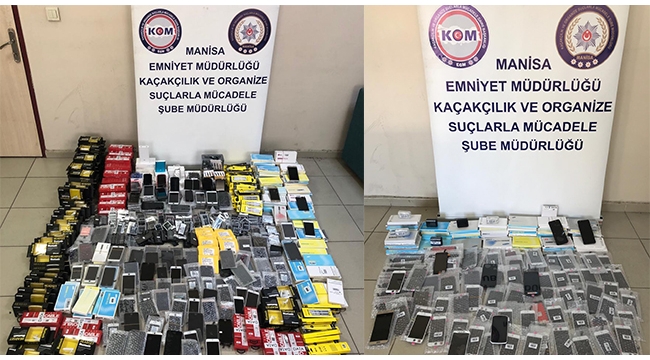Turgutlu'da 2 iş yerine emtia kaçakçılığı operasyonu