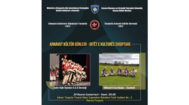 Arnavut Kültür Günlerine davet