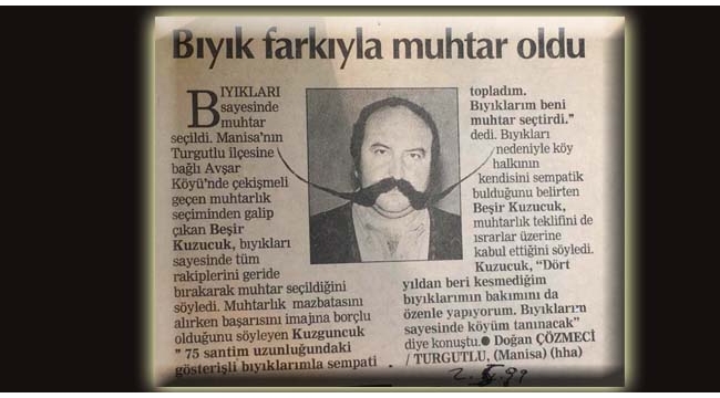 Bıyık farkıyla muhtar seçildi