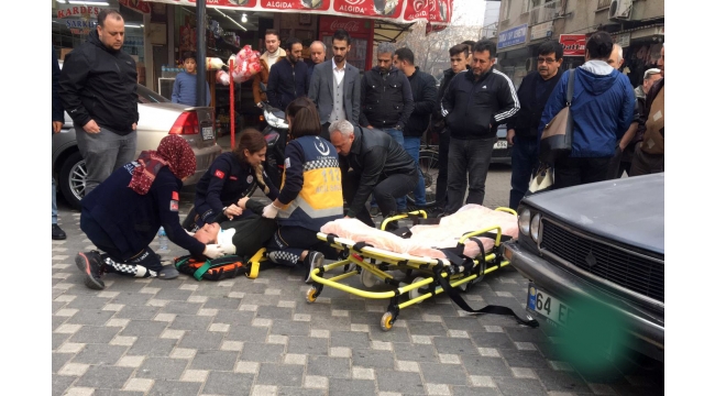 Otomobille çarpışan bisikletli yaralandı