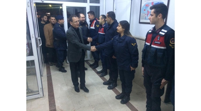 Kaymakam Yılmaz, yeni yıla güvenlik güçleriyle girdi