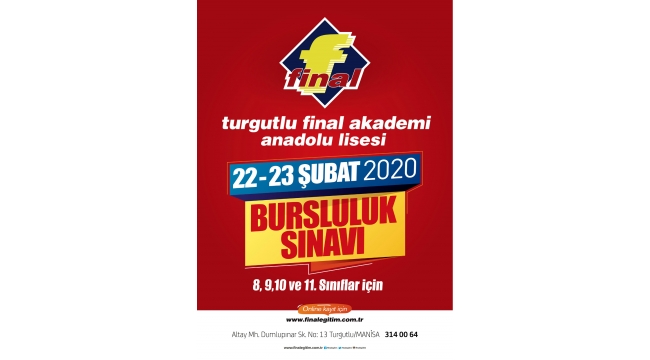 Turgutlu Final Akademi Anadolu Lisesi'nden sınava davet