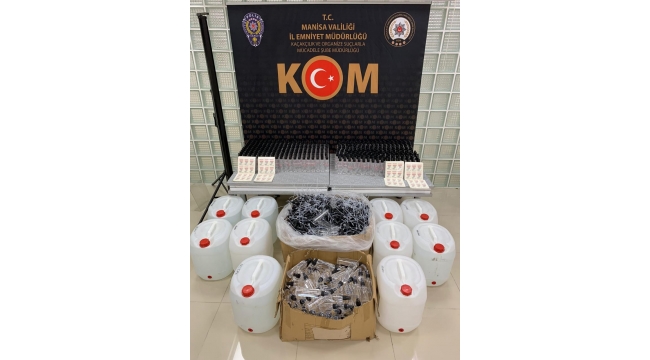 850 şişe sahte dezenfektan ele geçirildi
