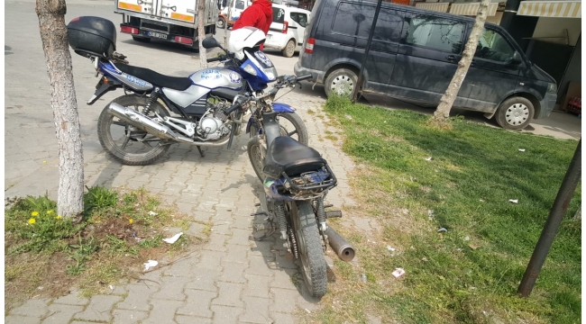 Çalıntı motosiklet trafik uygulamasında yakalandı
