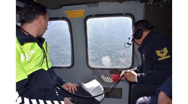 Helikopter destekli trafik uygulamasında 457 araç denetlendi