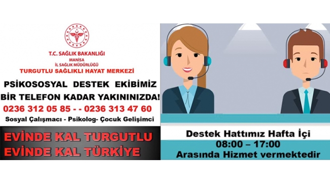 İlçe Sağlık Müdürlüğü psikososyal destek ekibi bir telefon kadar yakınınızda