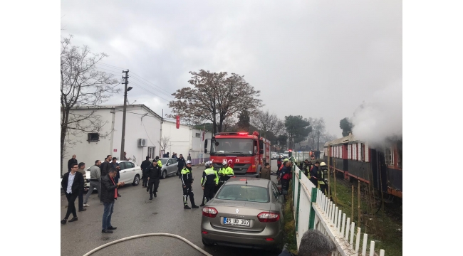 Manisa'da tren yangını