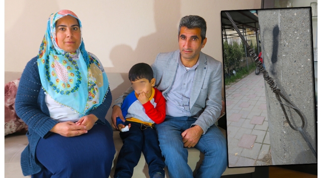 Muhammet'in çelik halatla direk arasına sıkışan eline 6 dikiş atıldı