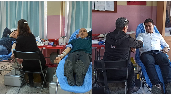 Şadi Turgutlu Ortaokulu'ndan 60 ünite kan bağışı desteği