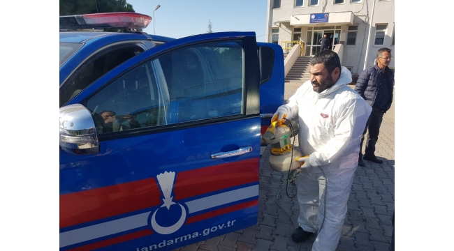 Turgutlu Jandarma Komutanlığında koronavirüs önlemi