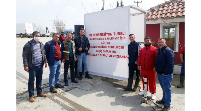 Kasaba Et Turgutlu Mezbahasından dezenfeksiyon tüneli