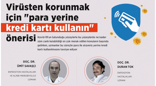 Virüsten korunmak için "para yerine kredi kartı kullanın" önerisi