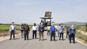3 ilçeyi bağlayan güzergahta beton yol uygulaması