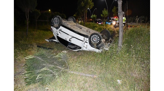 Turgutlu'da kaza yapan sürücü, otomobili bırakıp kaçtı