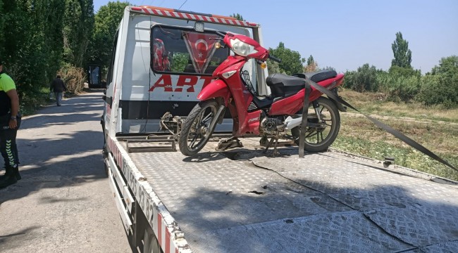 Kendi kaçtı çalıntı motosiklet yakalandı