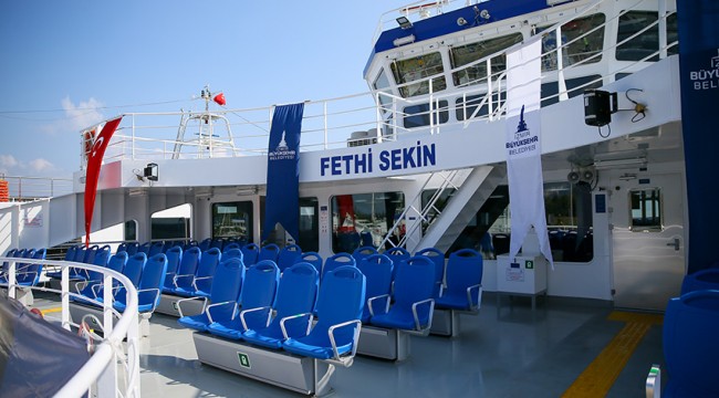 Şehit polis memuru Fethi Sekin'in isminin verildiği feribot denize indirildi