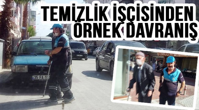 Temizlik işçisinden örnek davranış