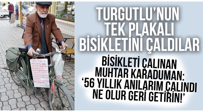 Emekli muhtarın 56 yıllık bisikletini çaldılar