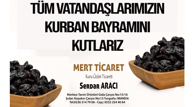 Mert Ticaret - Serdar Aracı Kurban Bayramınızı kutlar