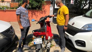 Polis çalıntı motosikleti sahibine teslim etti