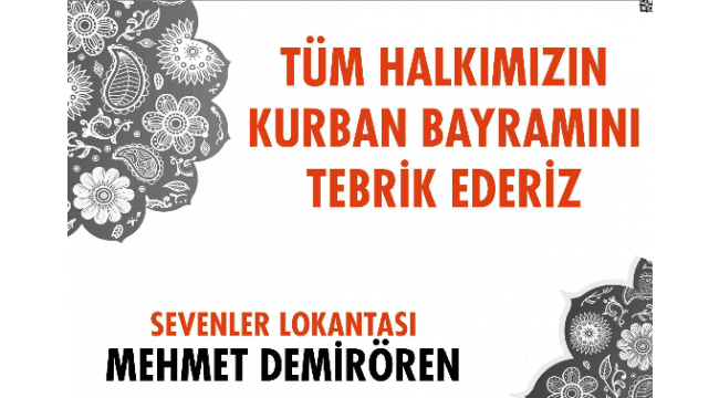 Sevenler Lokantası'ndan Kurban Bayramı tebriği