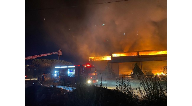 Ahşap fabrikası yangını söndürüldü