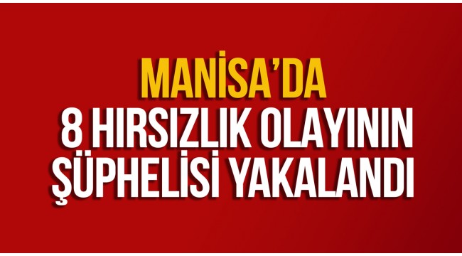 Manisa'da 8 hırsızlık olayının şüphelisi yakalandı