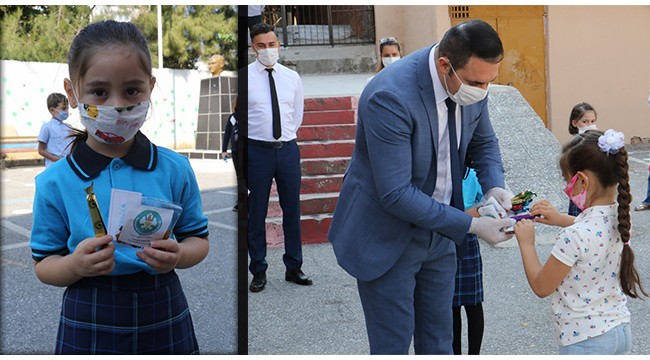 Öğrencilere kuru üzüm ve mesir macunu dağıtıldı