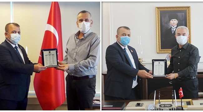 Turgutlu’nun eski kaymakamları Günlü ve Turan’a ziyaret