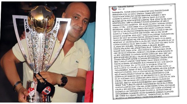 Turgutluspor'da moral yemeği sonrası istifa şoku!
