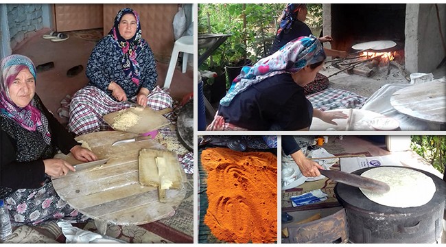 Turgutlu'da ev kadınlarının imece usulü kış mesaisi