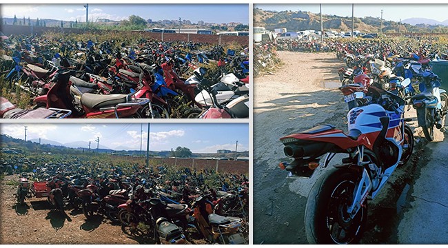 Yediemin otoparkı motosiklet mezarlığına döndü