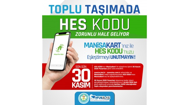 Manisa Toplu Ulaşımında HES Kodu Dönemi