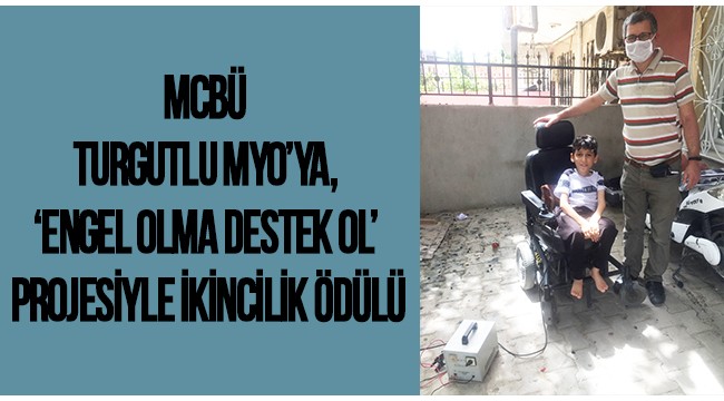 Turgutlu MYO'ya, 'Engel Olma Destek Ol' projesiyle ikincilik ödülü