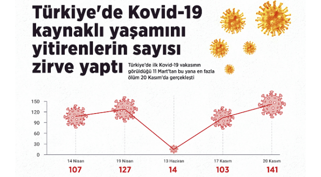 Türkiye'de Kovid-19 kaynaklı yaşamını yitirenlerin sayısı zirve yaptı