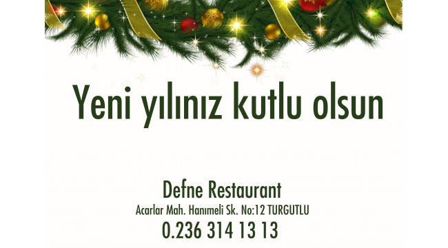Defne Restaurant: Yeni yılınız kutlu olsun