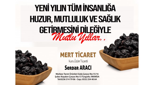 Mert Ticaret - Serdar Aracı yeni yılınızı kutlar