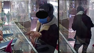 Müşteri gibi geldi, 30 bin liralık yüzük tablasını çalıp kaçtı (VİDEO)