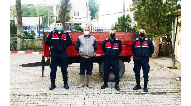 Çalınan römork jandarma tarafından bulundu