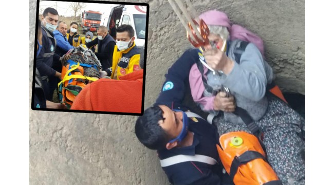 Kuyuya Düşen Vatandaşı İtfaiye Ekipleri Kurtardı