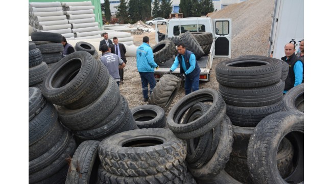 Ömrünü tamamlayan lastikler geri dönüşüme kazandırıldı