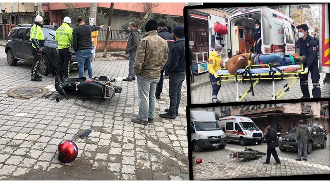 Otomobil ile motosiklet çarpıştı: 1 yaralı