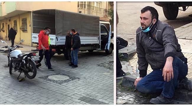 Kamyonetle çarpışan motosiklet sürücüsü yaralandı