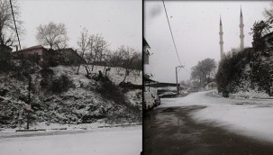 Turgutlu'nun yüksek kesimlerinde kar yağışı başladı