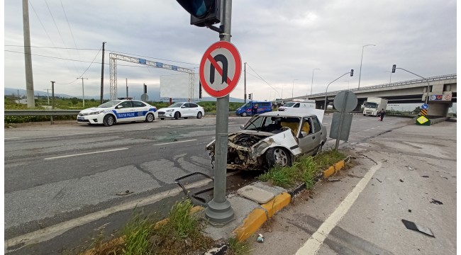 2 otomobilin çarpışması sonucu 2'si ağır 4 kişi yaralandı