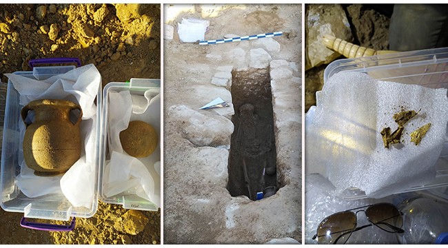 Çiftçi tarlasını sürerken lahit buldu
