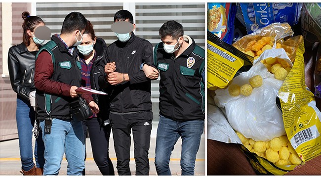 Cips paketinde uyuşturucu sevk etmek isterken Manisa'daki terminalde yakalanan 2 şüpheli tutuklandı